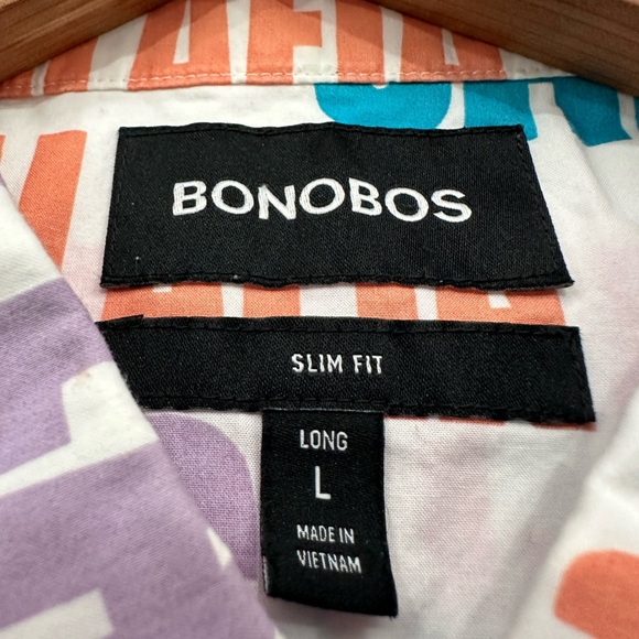 Bonobos Men’s Short Sleeve Button Down Shirt Size Large - Picture 4 of 5